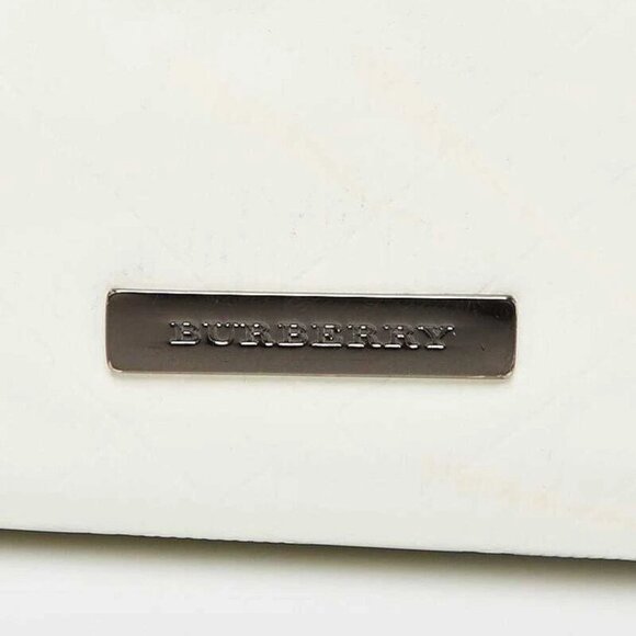Burberry White Check Embossed Patent Leather Canterbury Tote Bag - Picture 2 of 12